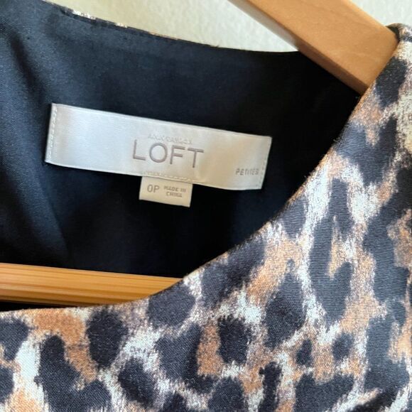 Ann Taylor LOFT Leopard Print Sleeveless Night Out Dress Womens Size 0 P… - Picture 3 of 8